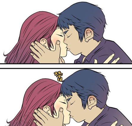 色系军团漫画：接吻，趁人之危！