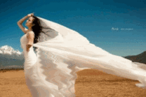 沙漠婚纱新娘