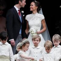 凯特王妃妹妹大婚，乔治小王子与夏洛特小公主充当花童