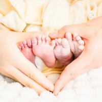 谢娜喜得双胞胎女，微博上po了宝宝的脚丫照片