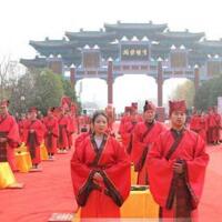 阜阳百人汉服婚礼，弘扬中国传统的婚俗文化